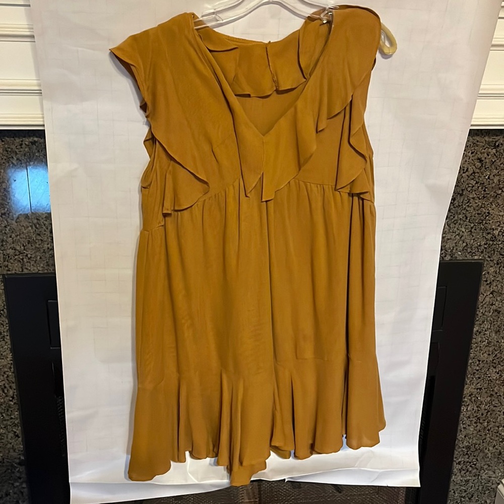 Mustard Ruffle Dress